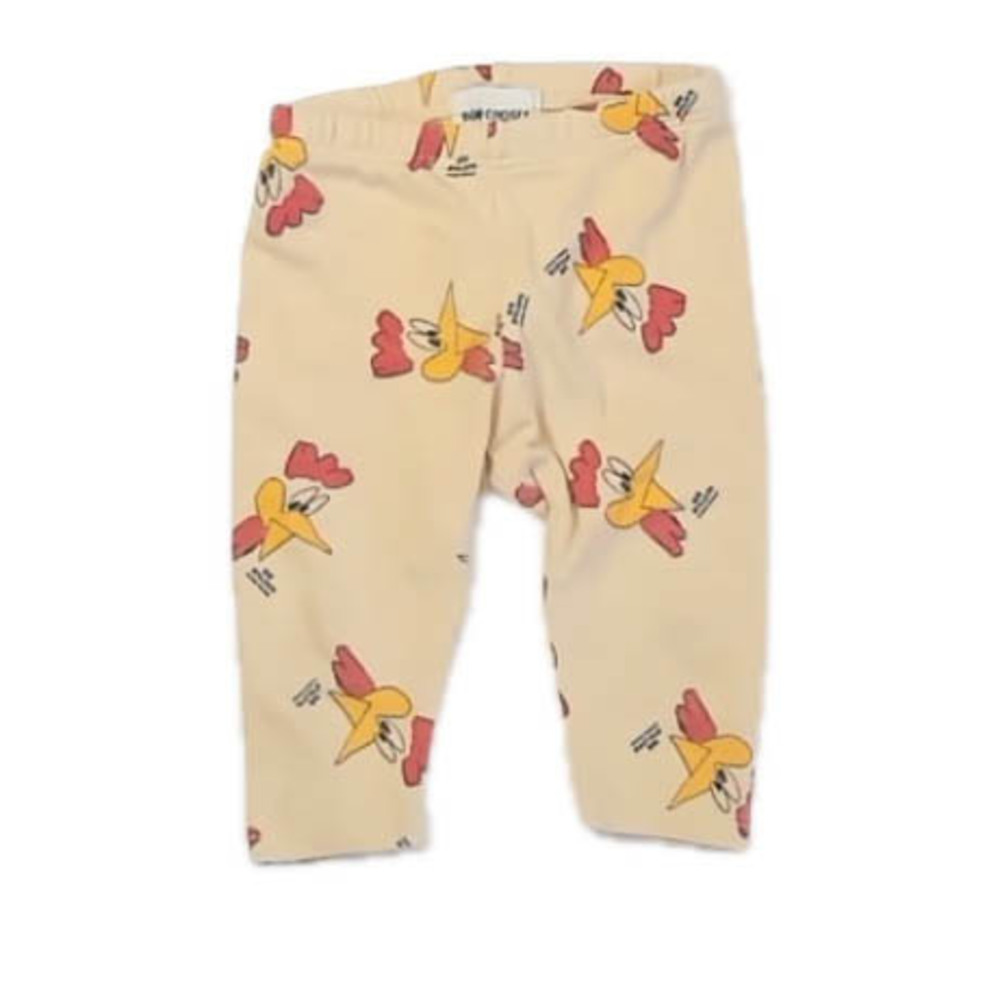 Bobo Choses Girls Beige Chickens Leggings size: 3-6 Months